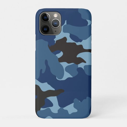 Coques Case-Mate iPhone Motif de Camouflage militaire Manly Blue (Dos)