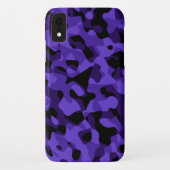 Coques Case-Mate iPhone Motif de camouflage noir pourpre Imprimer (Dos)