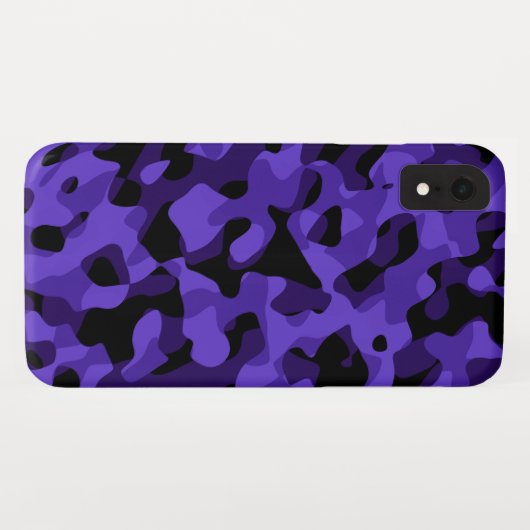 Coques Case-Mate iPhone Motif de camouflage noir pourpre Imprimer (Dos (Horizontal))
