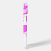 Coques Case-Mate iPhone Motif de camouflage rose et blanc personnalisé (Verso / Droite)