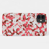 Coques Case-Mate iPhone Motif de camouflage rouge (Dos (Horizontal))