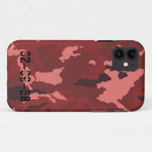 Coques Case-Mate iPhone Motif de camouflage rouge (Dos (Horizontal))