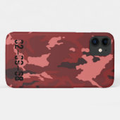 Coques Case-Mate iPhone Motif de camouflage rouge (Dos (Horizontal))