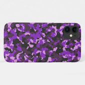 Coques Case-Mate iPhone Motif de camouflage violet (Dos (Horizontal))