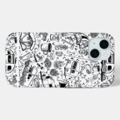 Coques Case-Mate iPhone Motif de camping en collage d'impression (Verso (horizontal))