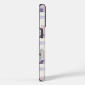 Coques Case-Mate iPhone Motif de carreau décoratif pastel violet (Verso / Droite)