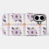Coques Case-Mate iPhone Motif de carreau décoratif pastel violet (Verso (horizontal))