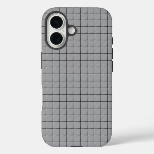 Coques iPhone 16 Motif de carreaux gris