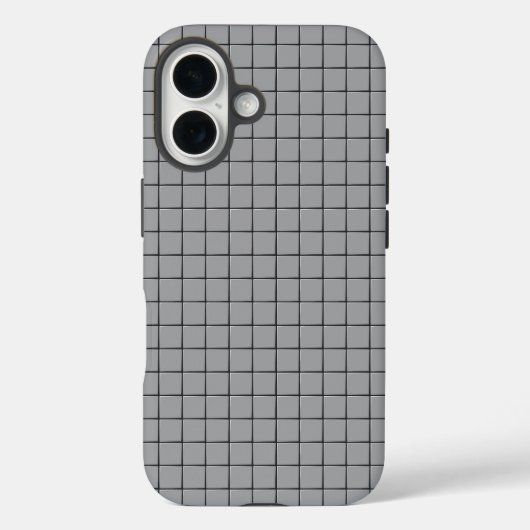 Coques Case-Mate iPhone Motif de carreaux gris (Verso)