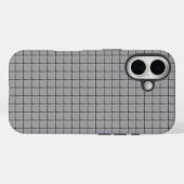 Coques Case-Mate iPhone Motif de carreaux gris (Verso (horizontal))