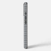 Coques Case-Mate iPhone Motif de carreaux gris (Verso / Gauche)