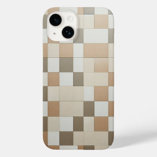 Coques Case-Mate iPhone Motif de carrelage à tons de terre géométriques mo (Verso)