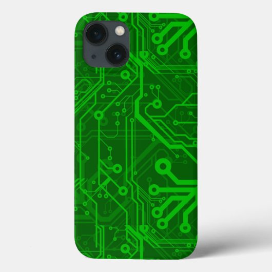 Coques Case-Mate iPhone Motif de carte à circuit imprimé vert (Verso)