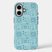 Coques Case-Mate iPhone Motif de carte bleue et Turquoise (Verso)