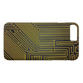 Coques Case-Mate iPhone Motif de carte d'ordinateur (Dos (Horizontal))