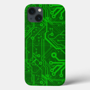 Coques Pour iPhone Motif de carte électronique de vert
