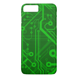 Coque iPhone 7 Plus Motif de carte électronique de vert