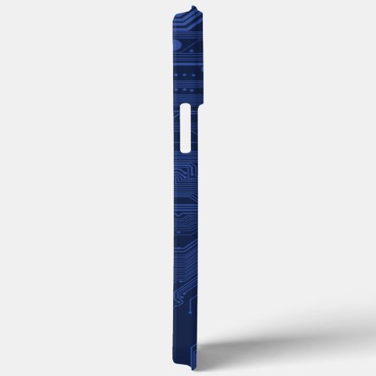 Coques Case-Mate iPhone Motif de carte mère Geek bleu (Verso / Droite)