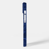 Coques Case-Mate iPhone Motif de carte mère Geek bleu (Verso / Gauche)