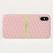 Coques Case-Mate iPhone Motif de cercle transparent rose (Dos (Horizontal))