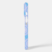Coques Case-Mate iPhone Motif de cercles bleu électrique Monogram (Verso / Gauche)