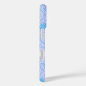 Coques Case-Mate iPhone Motif de cercles bleu électrique Monogram (Verso / Droite)