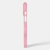 Coques Case-Mate iPhone Motif de cercles roses monogramme (Verso / Gauche)