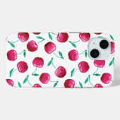 Coques Case-Mate iPhone Motif de cerise aquarelle (Verso (horizontal))