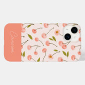 Coques Case-Mate iPhone Motif de cerise aquarelle (Verso (horizontal))