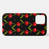 Coques Case-Mate iPhone Motif de cerises brillantes (Verso (horizontal))