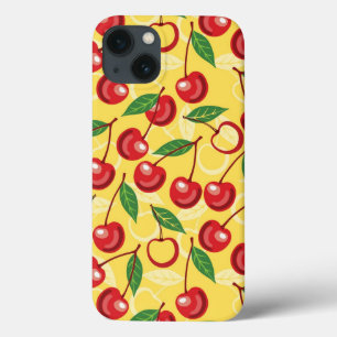 Etui iPhone 13 motif de cerisier