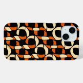 Coques Case-Mate iPhone Motif de chaîne orange jaune (Verso (horizontal))
