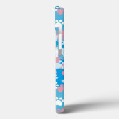 Coques Case-Mate iPhone Motif de chamouflage rose et bleu (Verso / Gauche)
