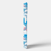 Coques Case-Mate iPhone Motif de chamouflage rose et bleu (Verso / Droite)