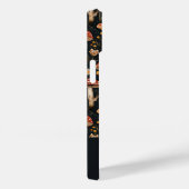 Coques Case-Mate iPhone Motif de champignons et de fleurs avec nom (Verso / Droite)