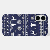 Coques Case-Mate iPhone motif de chandail mignon et moche de noël (Verso (horizontal))