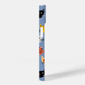 Coques Case-Mate iPhone Motif de chat bleu (Verso / Droite)
