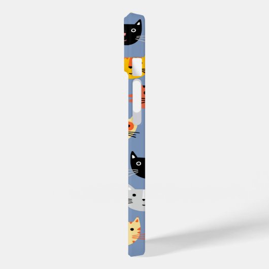 Coques Case-Mate iPhone Motif de chat bleu (Verso / Gauche)