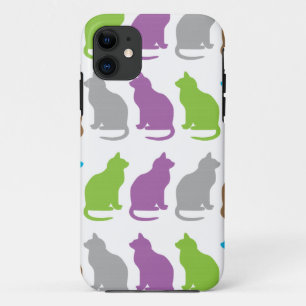 Coque iPhone 11 Motif de chat coloré