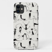 Coques Case-Mate iPhone motif de chat noir (Dos)