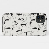 Coques Case-Mate iPhone motif de chat noir (Dos (Horizontal))