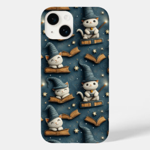 Coque Pour iPhone 14 Motif de chat sorcier adorable avec des livres et