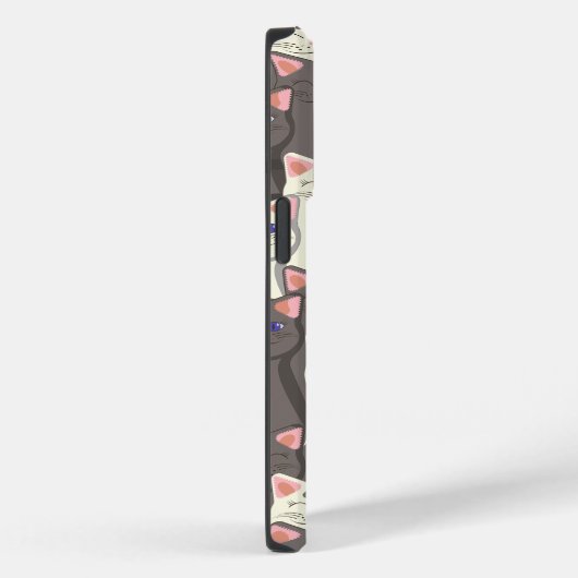 Coques Case-Mate iPhone Motif de chats blancs et gris (Verso / Droite)