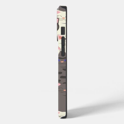 Coques Case-Mate iPhone Motif de chats blancs et gris (Verso / Gauche)