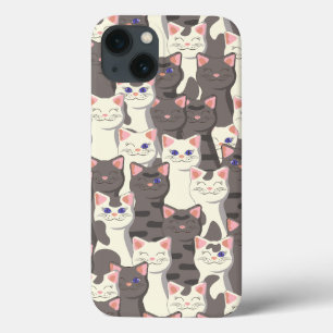 Case-Mate iPhone Case Motif de chats blancs et gris