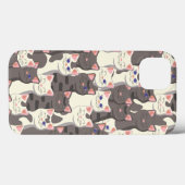 Coques Case-Mate iPhone Motif de chats blancs et gris (Verso (horizontal))