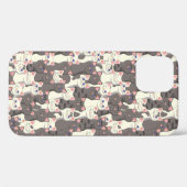Coques Case-Mate iPhone Motif de chats blancs et gris (Verso (horizontal))