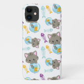 Coques Case-Mate iPhone Motif De Chats, Chats Mignons, Chatons, Poisson (Dos)
