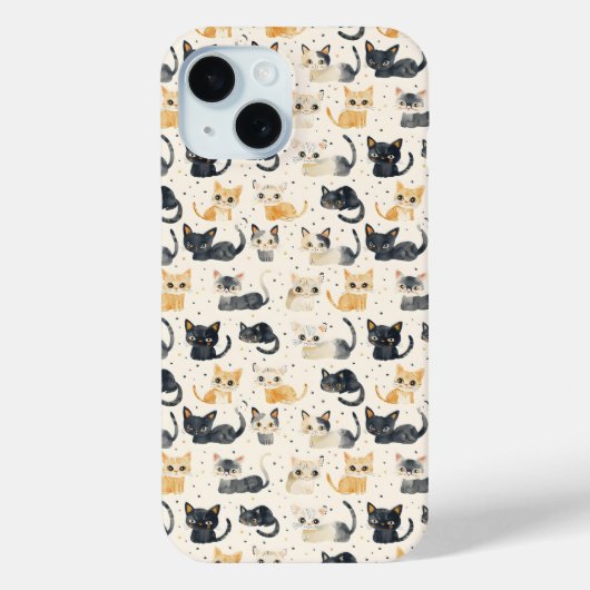 Coques Case-Mate iPhone Motif de chats étranges (Verso)