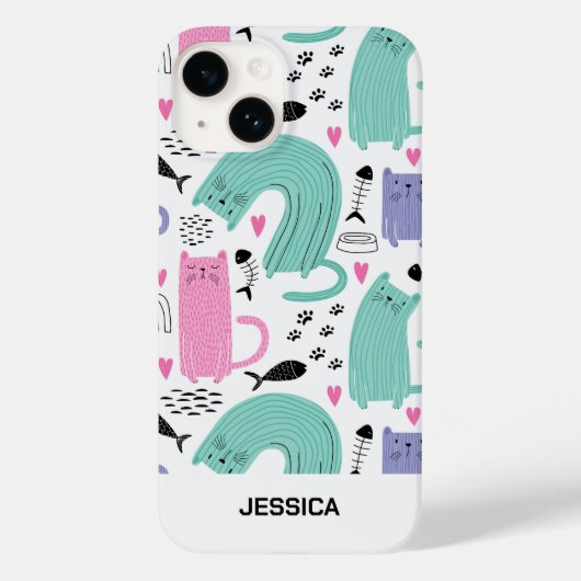 Coques Case-Mate iPhone Motif de chats mignons (Verso)